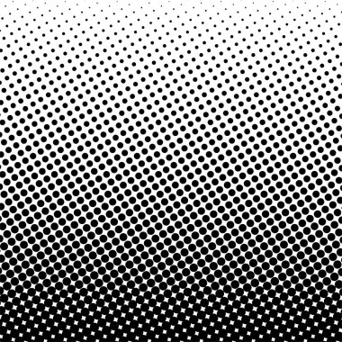 Beyaz ve siyah daireler, yarım ton eğimli arkaplan. Vektör illüstrasyonu.
