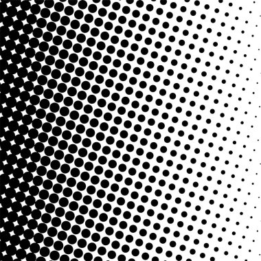 Beyaz ve siyah daireler, yarım ton eğimli arkaplan. Vektör illüstrasyonu.