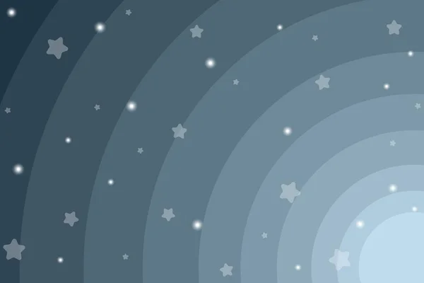 Gray Sky Stars Gradient Background Vector Illustration — Vetor de Stock