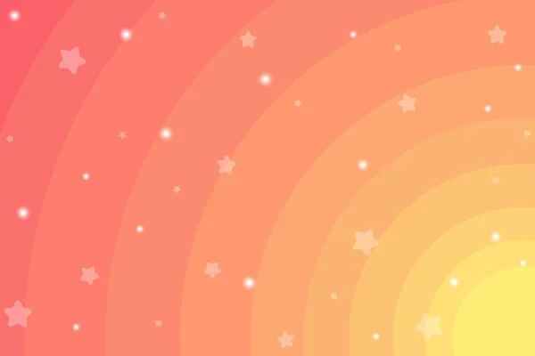 Yellow Orange Sky Stars Gradient Background Vector Illustration — Vector de stock