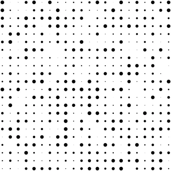 Black Polka Dots Random Pattern Background Abstract Halftone Vector Illustration — Stok Vektör