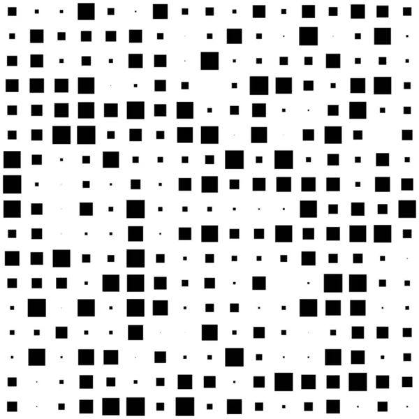 Чорні Квадрати Випадковий Візерунок Фону Абстрактний Напівтон Векторні Ілюстрації — стоковий вектор