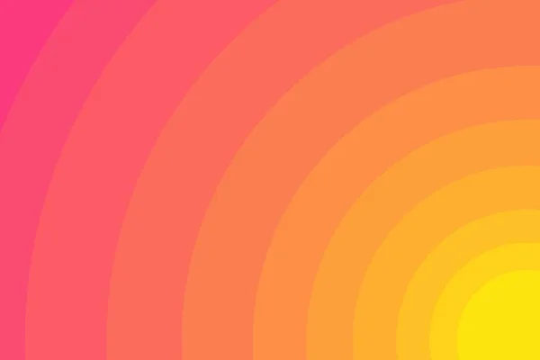 Yellow Orange Pink Gradient Sun Paper Cut Vector Illustration — Vetor de Stock