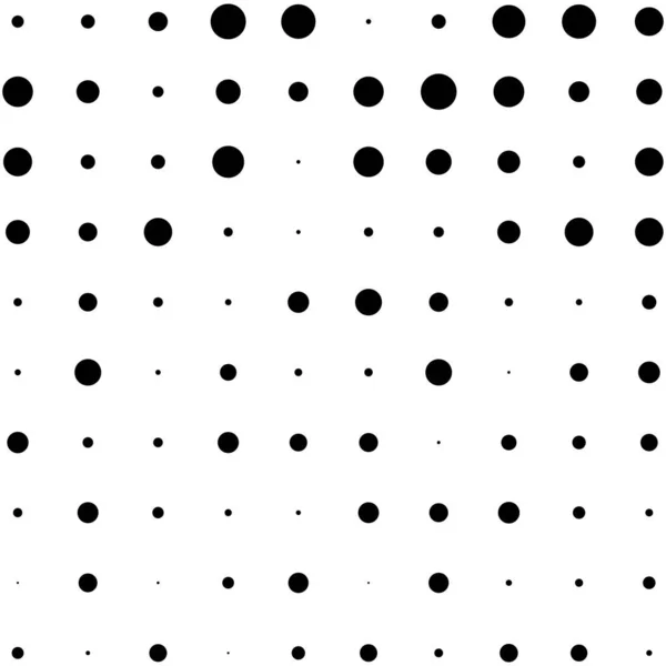 Black Polka Dots Random Pattern Background Abstract Halftone Vector Illustration — Stok Vektör
