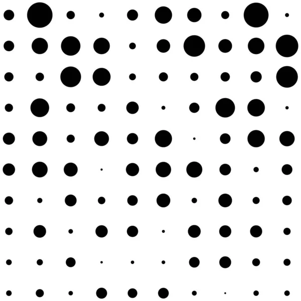 Black Polka Dots Random Pattern Background Abstract Halftone Vector Illustration — 스톡 벡터