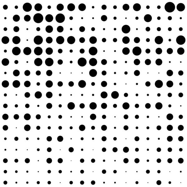 Schwarze Tupfen Zufällige Muster Hintergrund Abstrakter Halbton Vektorillustration — Stockvektor