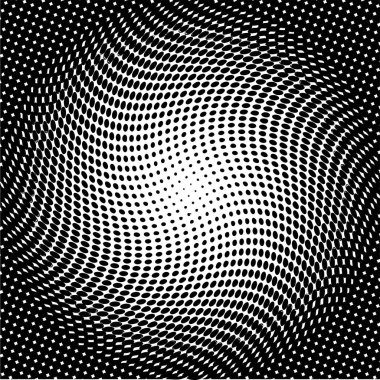 Beyaz ve siyah daireler, yarım ton eğimli arkaplan. Vektör illüstrasyonu.