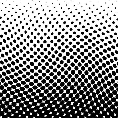 Beyaz ve siyah daireler, yarım ton eğimli arkaplan. Vektör illüstrasyonu.