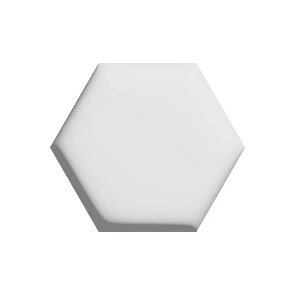 Gray Geometric Shapes Hexagon Embossed Button — Stock Photo, Image