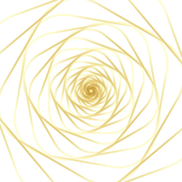 Distorted Abstract Lines Wireframe Tunnel Gold Rose Line White Background — Fotografia de Stock