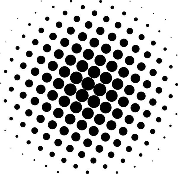 White Black Circles Gradient Halftone Background Vector Illustration — ストックベクタ