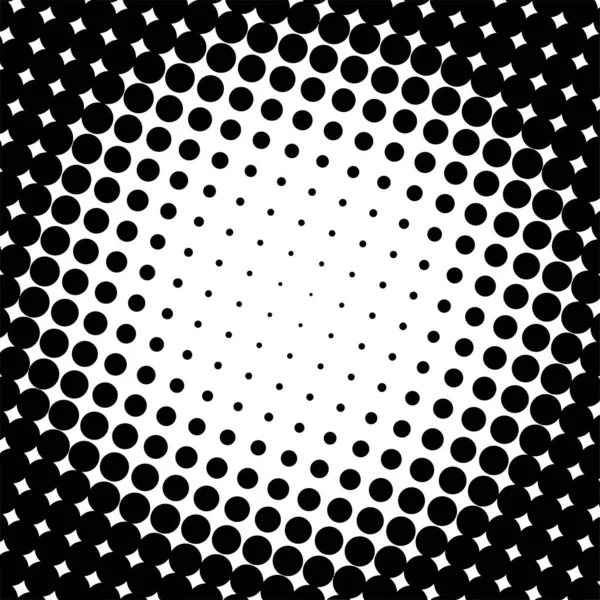 White Black Circles Gradient Halftone Background Vector Illustration — Stockvector