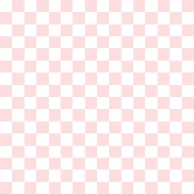 Pink and white checkerboard pattern background.