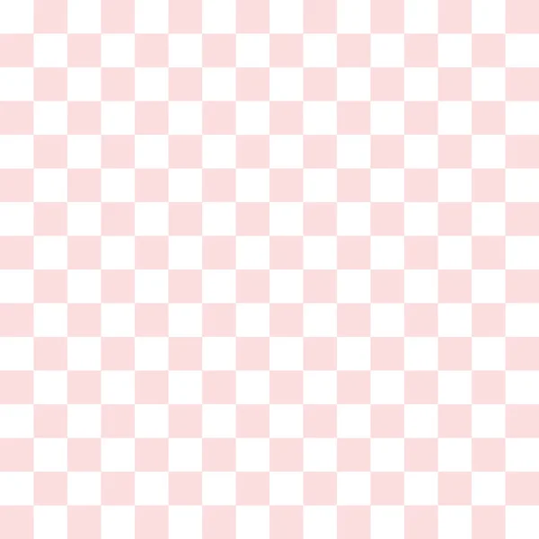 Pink White Checkerboard Pattern Background — Stockvektor