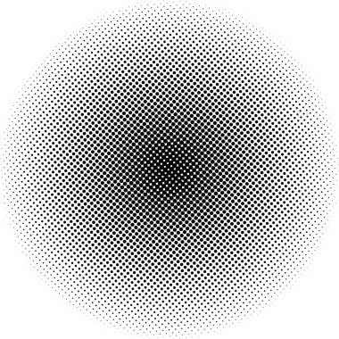 Beyaz ve siyah daireler, yarım ton eğimli arkaplan. Vektör illüstrasyonu.