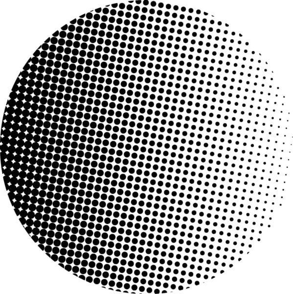 White Black Circles Gradient Halftone Background Vector Illustration — Stok Vektör
