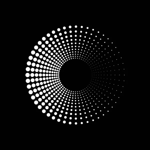 Dot Κύκλο Λογότυπο Halftone Φόντο Εικονογράφηση Διανύσματος — Διανυσματικό Αρχείο