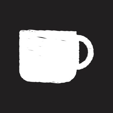 Su cam çizgisi Simgesi beyaz tebeşir tasarımı. Tahtaya bir resim çiz.