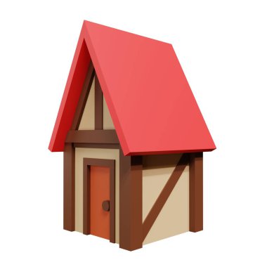 Fantasy house medieval. 3d rendering.