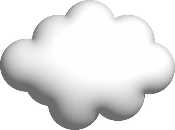Cloud Pictogram Witte Achtergrond — Stockfoto