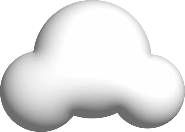 Icona Cloud Sullo Sfondo Bianco — Foto Stock