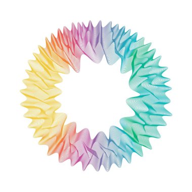 Abstract rainbow circle wave frame background. Vector illustration.