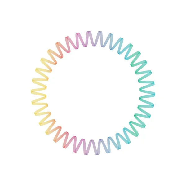 Abstract Rainbow Circle Wave Frame Background Vector Illustration — Vector de stock