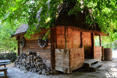 Köy evi, yazları sazdan çatı evi, köy evleri mimarisi.