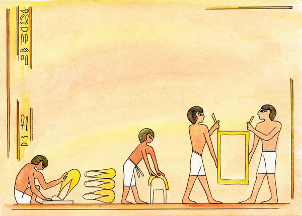 Αιγύπτιοι Στο Εργαστήριο Εργαστήριο Των Αρχαίων Αιγυπτίων — Φωτογραφία Αρχείου