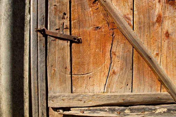 Vieja Puerta Madera Con Cerradura Fondo — Foto de Stock