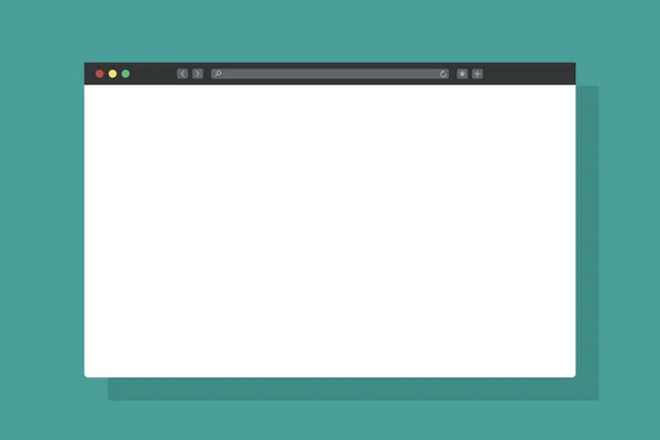 Vector Browser Attrappe Leere Webseite Hintergrund Für Die Gestaltung — Stockvektor