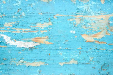 Kırık mavi boyalı eski bir arka plan.