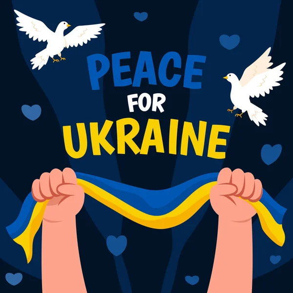 Detener Guerra Llevar Paz Ucrania — Vector de stock