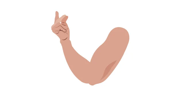 Fingerschnippen Mit Der Hand Vektorillustration Einer Menschlichen Hand Der Position — Stockvektor