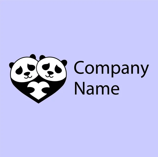 Шаблон Логотипа Ute Pandas — стоковый вектор
