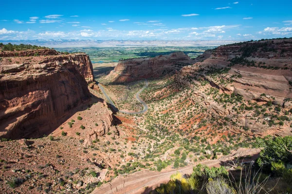 Estrada Através Monumento Nacional Colorado — Fotografia de Stock
