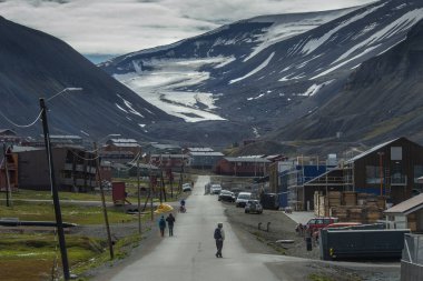 Longyearbyen kasabası, Svalbard Adası, Norveç