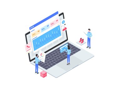 E-Ticaret Reklamları Isometric Illustration. Mobil Uygulama, Web Sitesi, Banner, Diyagramlar, Bilgi Grafikleri ve Diğer Grafiksel Varlıklar İçin Uygun.