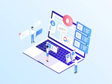 Sipariş Bildirimi Isometric Illustration Light Gradient. Mobil Uygulama, Web Sitesi, Banner, Diyagramlar, Bilgi Grafikleri ve Diğer Grafiksel Varlıklar İçin Uygun.