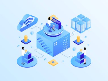 Karşılıklı Fonlar Isometric Light Gradyan Illustration. Mobil Uygulama, Web Sitesi, Banner, Diyagramlar, Bilgi Grafikleri ve Diğer Grafiksel Varlıklar İçin Uygun.