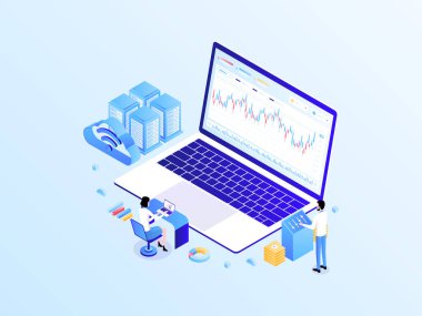 Yabancı Para Birimi Isometric Light Gradient Illustration. Mobil Uygulama, Web Sitesi, Banner, Diyagramlar, Bilgi Grafikleri ve Diğer Grafiksel Varlıklar İçin Uygun.