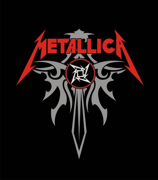 Metal Efsanesi Rock Grubunun Logosu — Stok Vektör