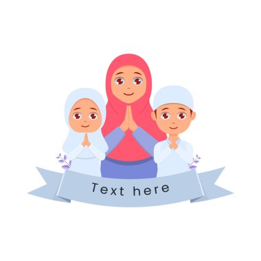 Bayramın kutlu olsun - Kurban Bayramı illüstrasyon tebrik kartı