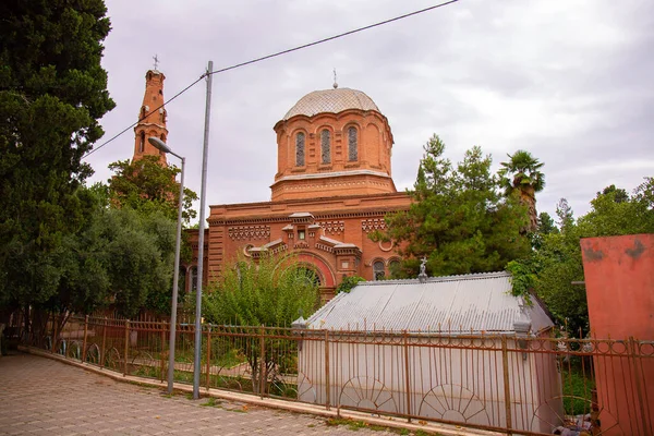 Ciudad Ganja Azerbaiyán 2021 Años Hermosa Catedral Antigua Alexander Nevsky —  Fotos de Stock
