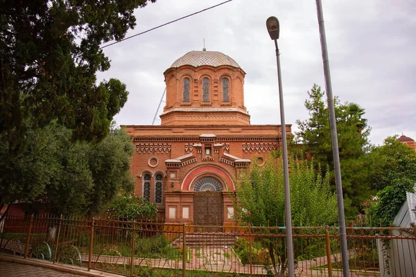 Ciudad Ganja Azerbaiyán 2021 Años Hermosa Catedral Antigua Alexander Nevsky — Foto de Stock