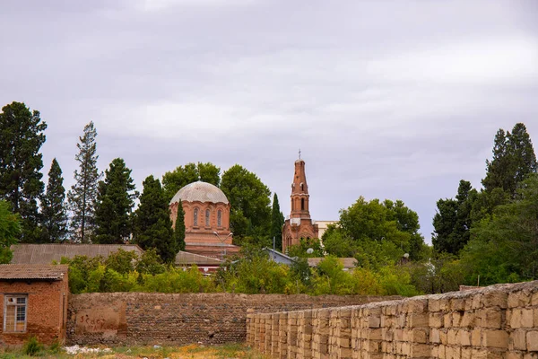 Ganja City Azerbaijan 2021 Year Beautiful Old Cathedral Alexander Nevsky — Stock Photo, Image