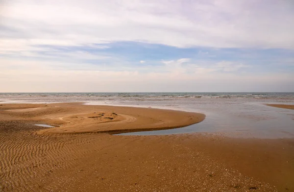 Beautiful Texture Sand Sea Shakhov Braid Baku Azerbaijan — Foto de Stock