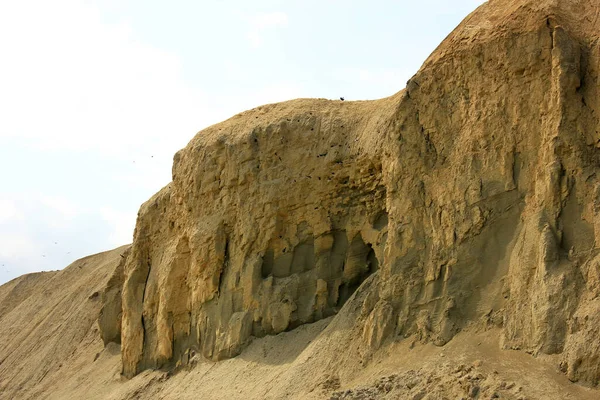 Les Oiseaux Noirs Nichent Sur Les Rochers Gobustan Azerbaïdjan — Photo