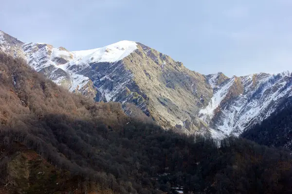 Hermosas Montañas Nevadas Invierno Gabala Azerbaiyán —  Fotos de Stock