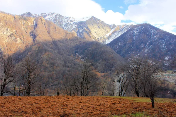 Belas Montanhas Nevadas Inverno Gabala Azerbaijão — Fotografia de Stock